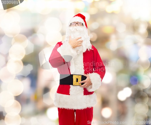 Image of man in costume of santa claus