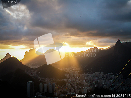 Image of Rio De Janeiro Sunset Rays