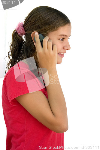 Image of Teenage on the Cell Phone