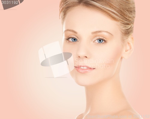 Image of beautiful young woman face