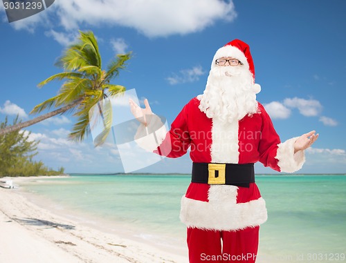 Image of man in costume of santa claus