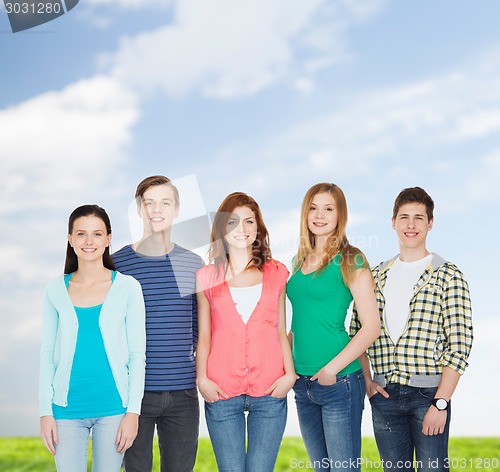 Image of group of smiling students standing