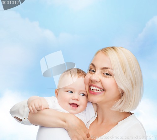 Image of happy mother with smiling baby