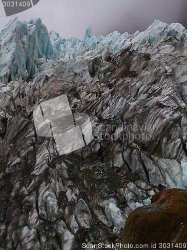 Image of People Climbing Franz Josef Glacier