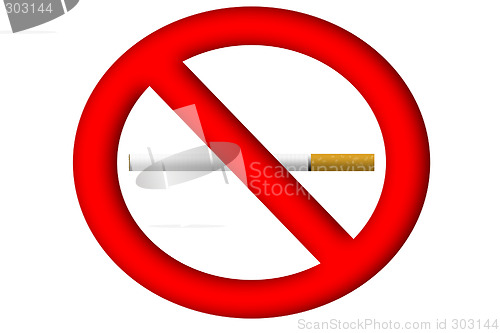 Image of Illustration of the crossed cigarette depicting “No smoking” ban