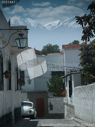 Image of Mountains Over a Street