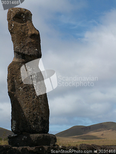 Image of Moai And Hill