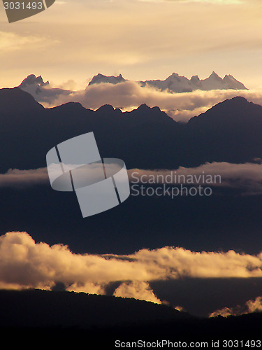 Image of Layers Of Mountains At Dusk