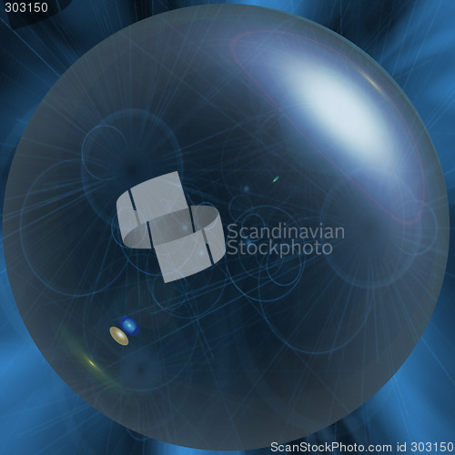 Image of An illustration of the blue abstract crystal ball