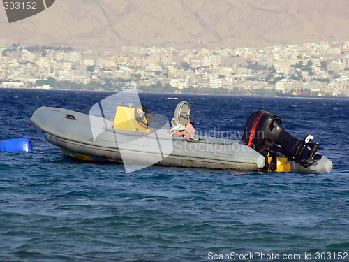 Image of Photo of the motorboat in Red Sea