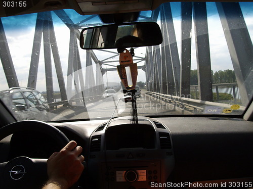 Image of bridge on the car