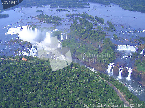 Image of Iguazu Falls From Helicopter