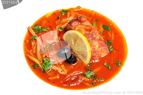 Image of Russian and Ukrainian soup solyanka