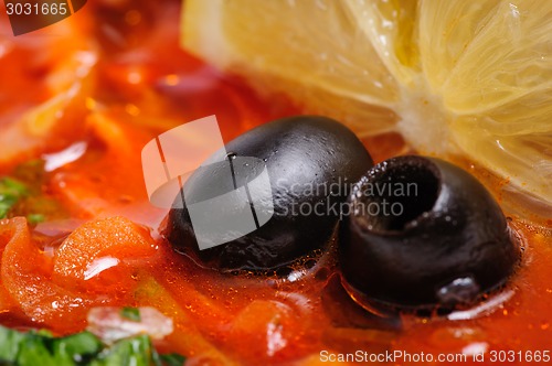Image of Russian and Ukrainian soup solyanka