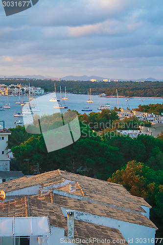 Image of Forested Harbour At Sunset