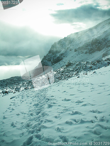 Image of Cloudy Mount Chachani