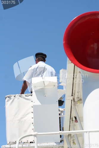 Image of Captain on a cruise boat