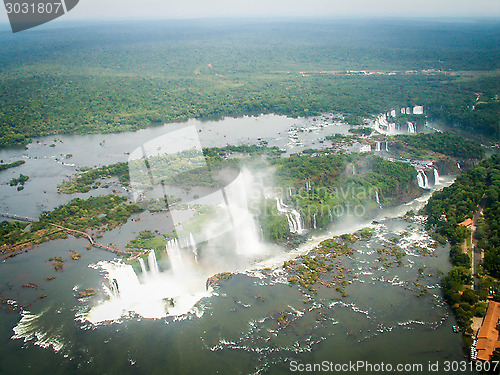Image of Aerial View Of Iguazzu Falls Landscape