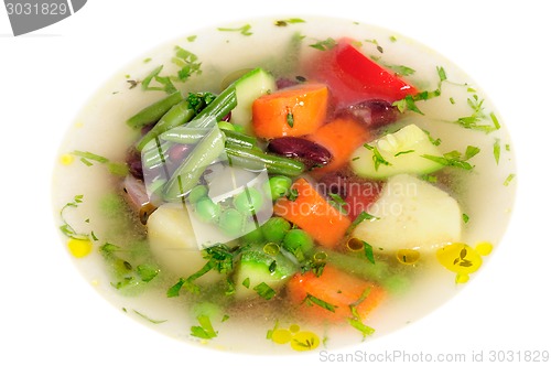 Image of Vegetable soup isolated