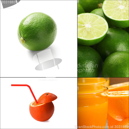 Image of citrus fruits collage