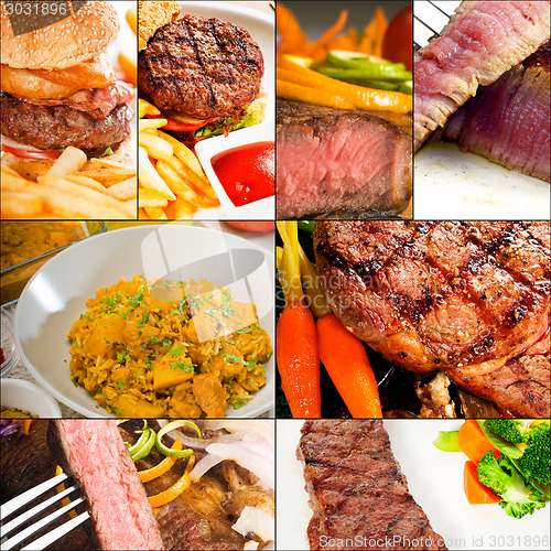 Image of beef dishes collage