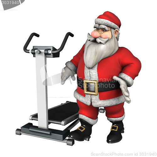 Image of Santa Ready to Exercise