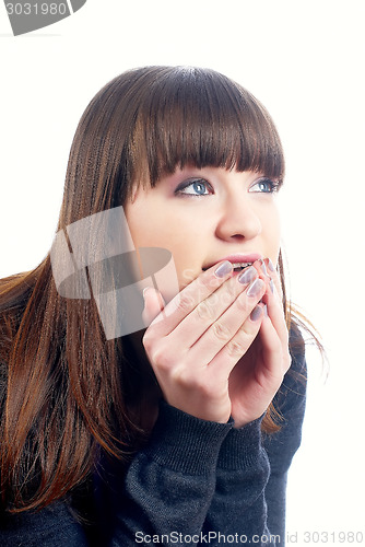 Image of Shocked young woman