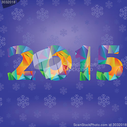 Image of blue new year numbers