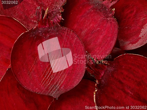 Image of Beetroot slices macro