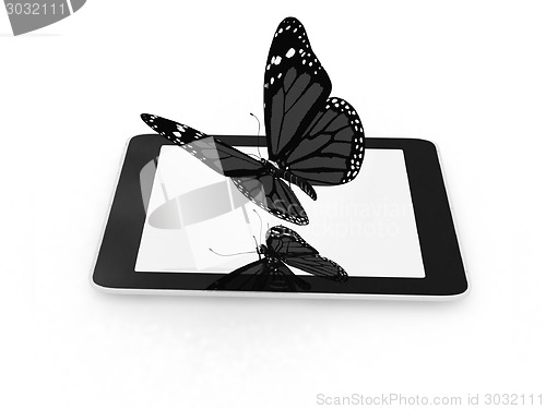 Image of butterflies on a phone