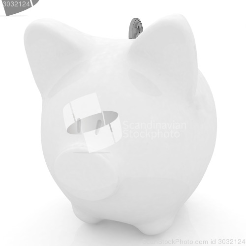 Image of piggy bank and falling coins