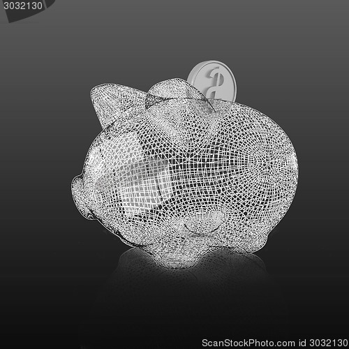 Image of 3d model piggy bank