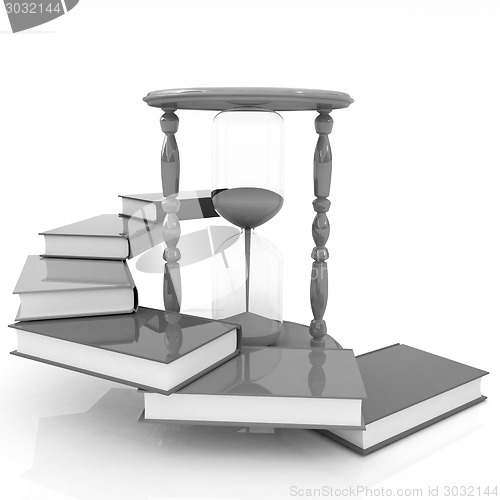 Image of Hourglass and books