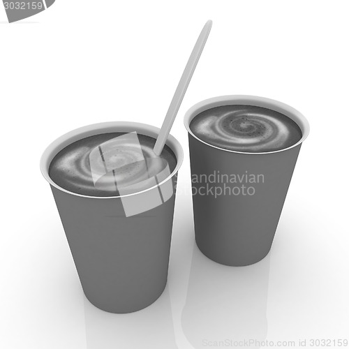 Image of Coffe in fast-food disposable tableware