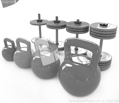 Image of Colorful weights and dumbbells 