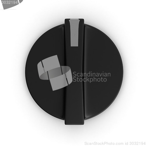 Image of 3d white knob on white background