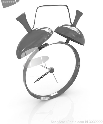 Image of Alarm clock. 3D icon 