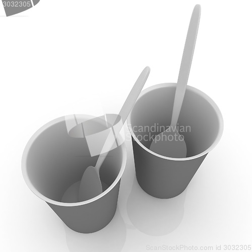 Image of fast-food disposable tableware