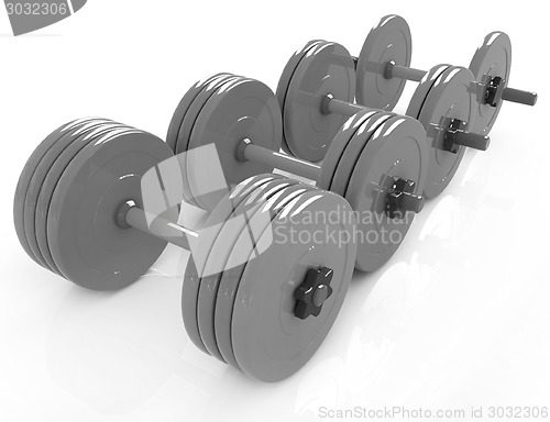 Image of Colorful dumbbells 