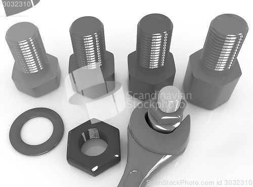 Image of Colorful wrench to tighten the screws