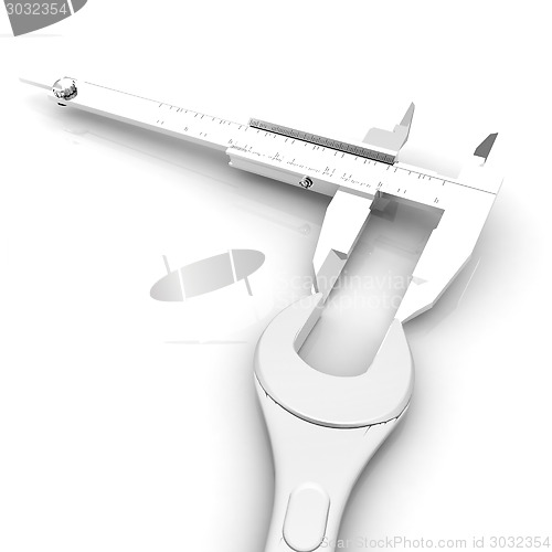 Image of Trammel vernier measures the detail 