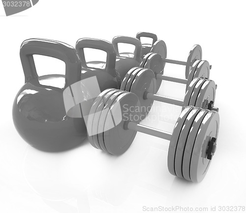 Image of Colorful weights and dumbbells 