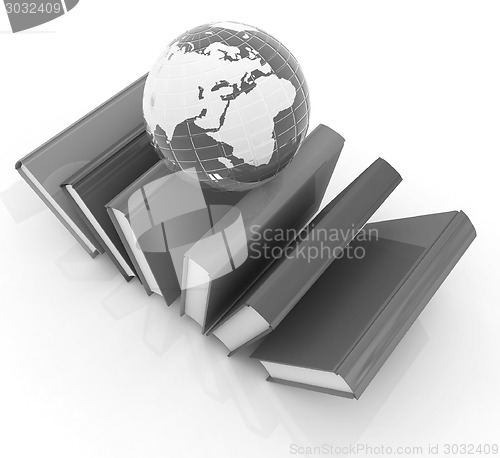Image of Colorful books and earth
