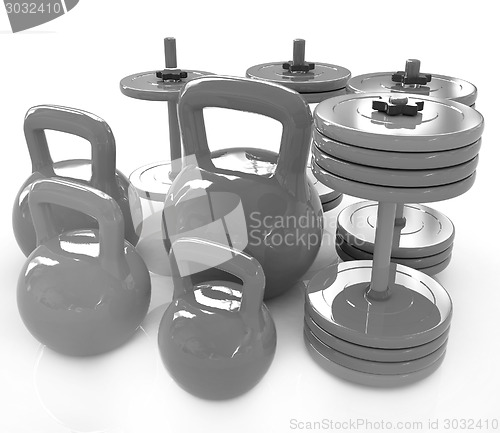 Image of Colorful weights and dumbbells 