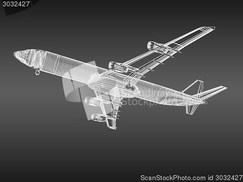Image of 3d model Flying airplane