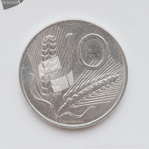 Image of Italian lira coin