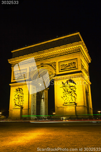 Image of Arc de Triomphe de l'Etoile in Paris