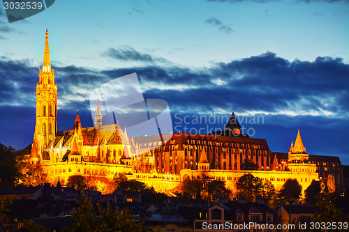 Image of Old Budapest with Matthias church