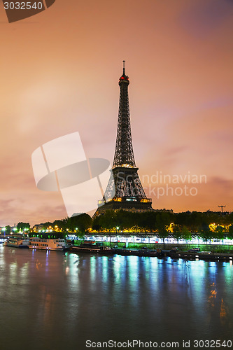 Image of Paris cityscape with Eiffel tower