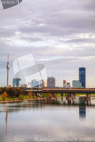 Image of Vienna financial district cityscape